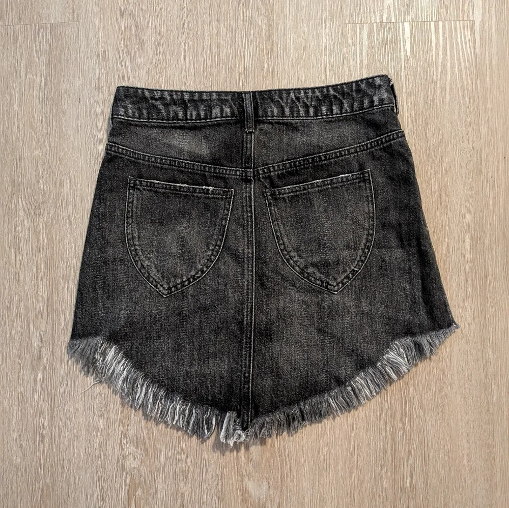 Free People Skirt Women's 25 Bailey Maverick Raw Hem Frayed Denim